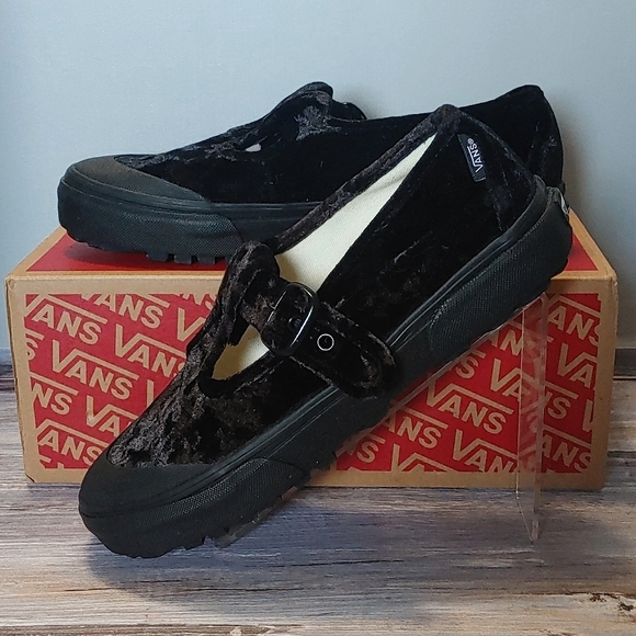 Vans | Shoes | Vans Style 93 Crushed Velvet Mary Jane Shoes | Poshmark